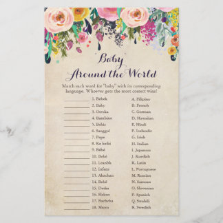 Flower Baby em torno do jogo de tradução mundial