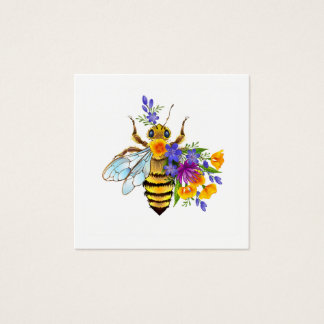 Flower bee with wild plants