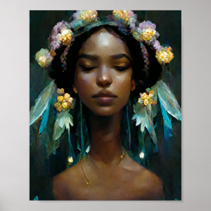 Flower Fae Fantasy Art Poster