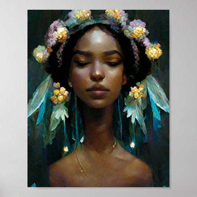 Flower Fae Fantasy Art Poster (Frente)
