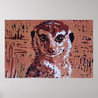 Flower linocut - Art impressão