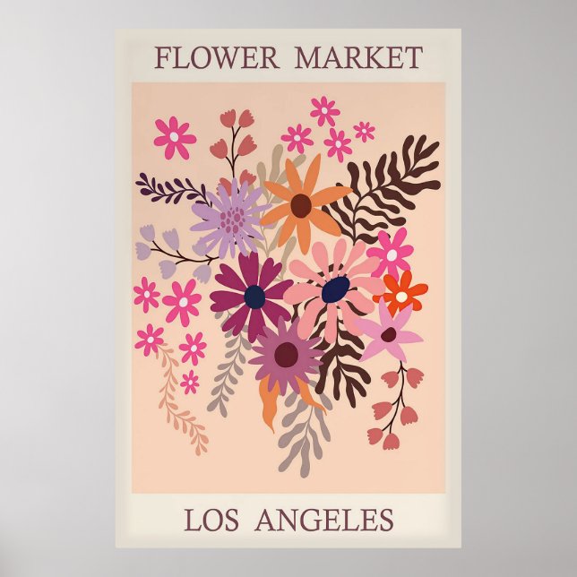 Flower Market Los Angeles Poster (Frente)