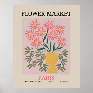 Flower market paris products botanic art impressão