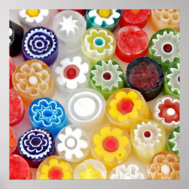 Flower Party Colorida. Impressão de Arte Grande na (Frente)