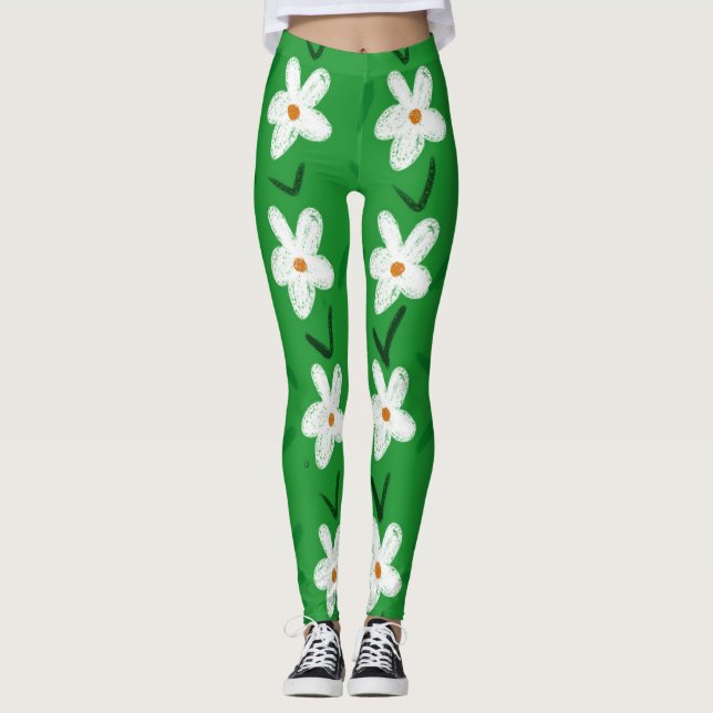 FLOWER POWER 'DAISY' YOGA PANTS LEGGINGS (Frente)
