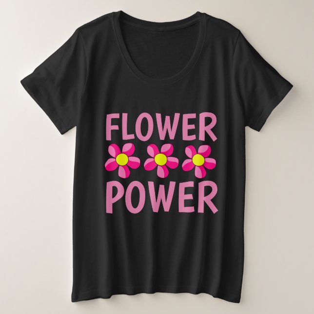 FLOWER POWER Ladens T-shirts (Frente do Design)