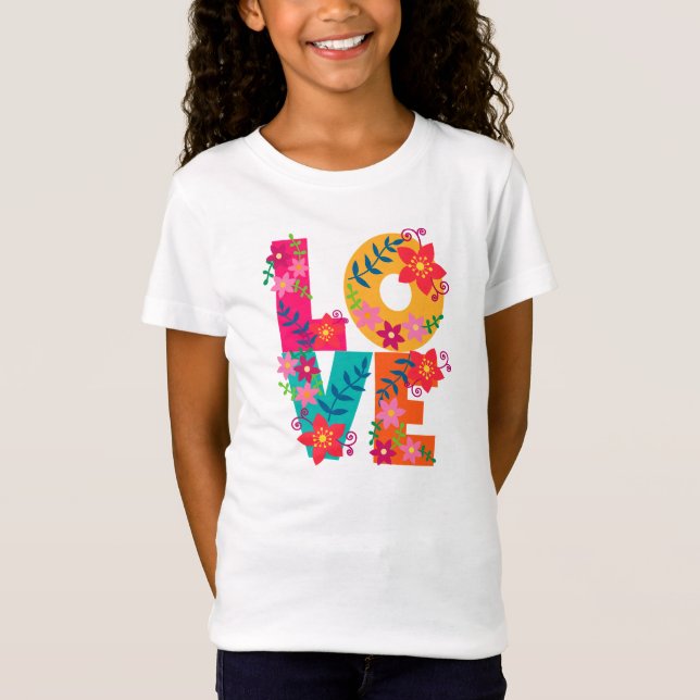 Flower power Love t-shirt L.O.V.E. (Frente)