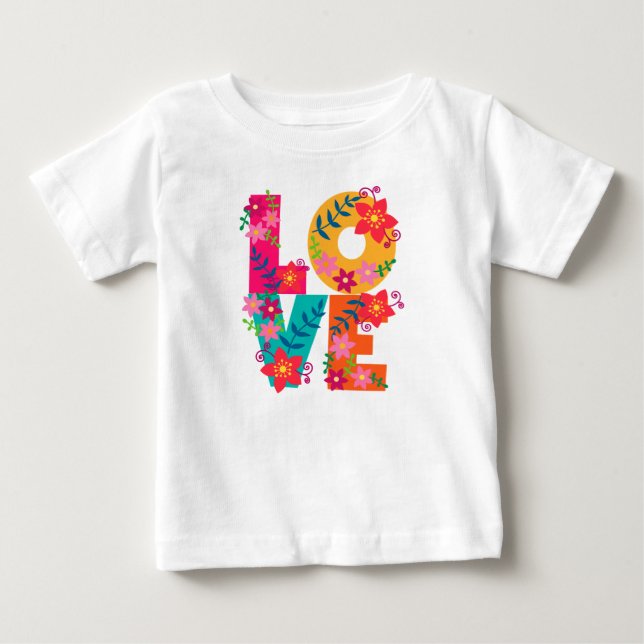 Flower power Love t-shirt L.O.V.E. (Frente)