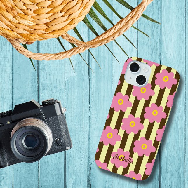 Flower Power Stripes Personalizar Capas de iphone  (Criador carregado)