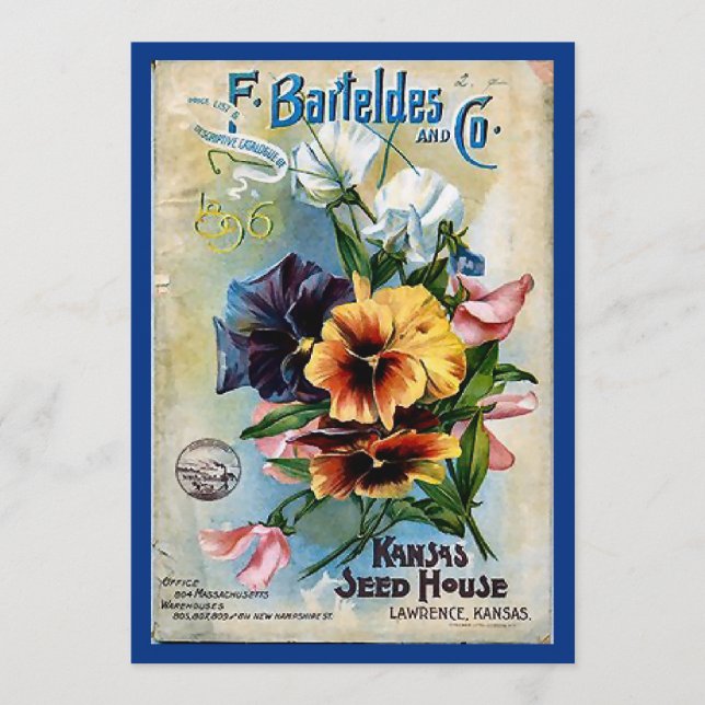 Flower Seed Packs Vintage Art (Frente)