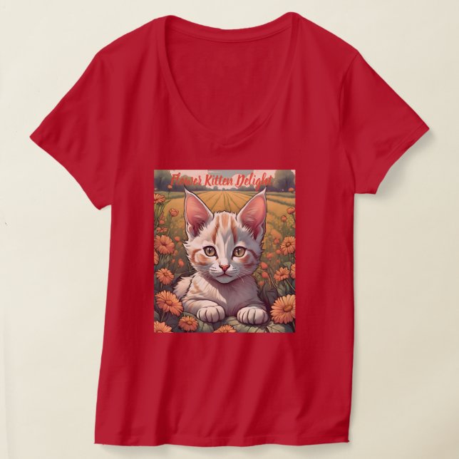 Flowers Kitten T-Shirt (Postura )