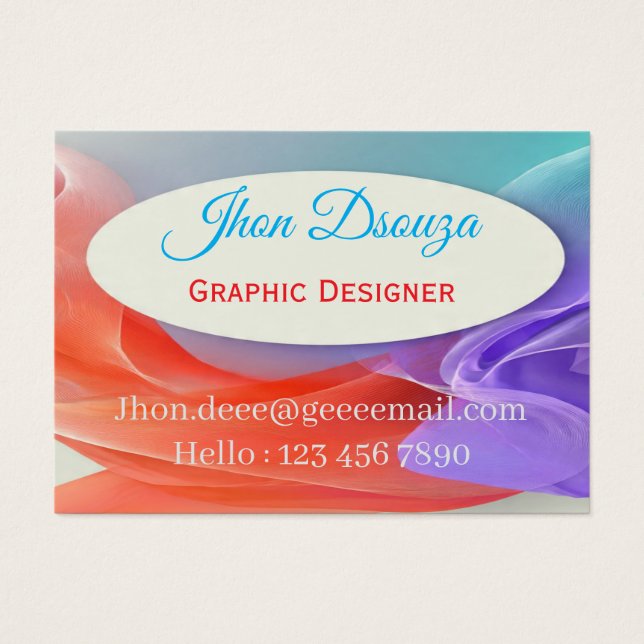 Flowing Gradient Waves with Center Frame, Business (Frente)