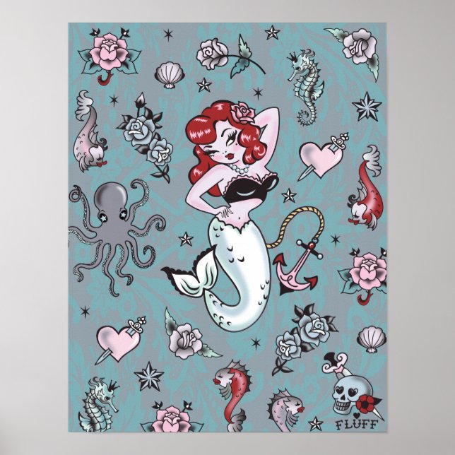 Fluff Molly Mermaid Poster (Frente)
