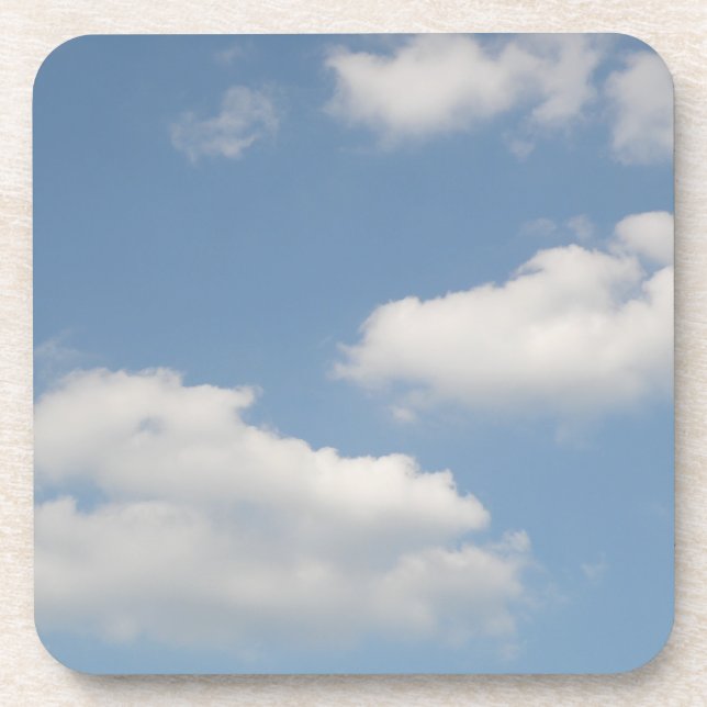 Fluffy Cumulus Clouds Cork Porta copos (Frente)
