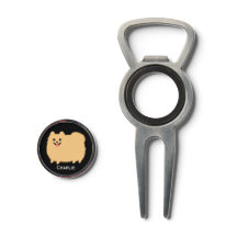 Fluffy Pomeranian Cute Dog com Nome Personalizado