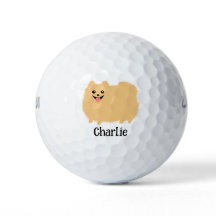 Fluffy Pomeranian Cute Dog com Nome Personalizado