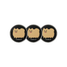 Fluffy Pomeranian Cute Dog com Nome Personalizado