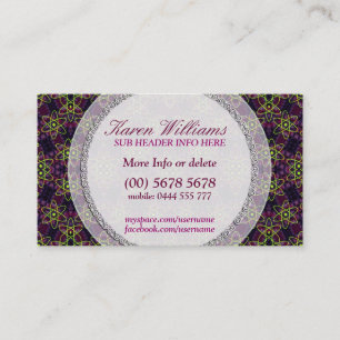 Fluro Green Space Science New Age Cartão de visita