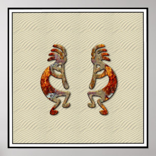 "Flute de Kokopelli" Poster/ Impressão