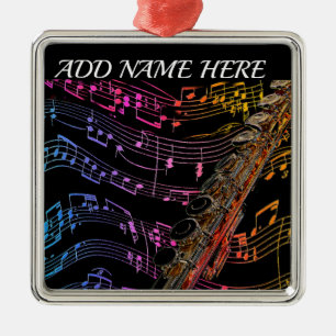 Flute é a minha pasta - Ornamento metálico