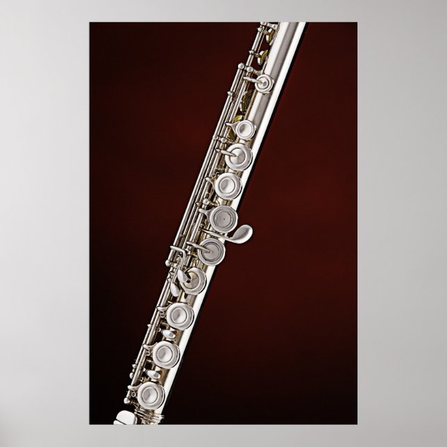 Flute ou Flutist Musical Poster (Frente)