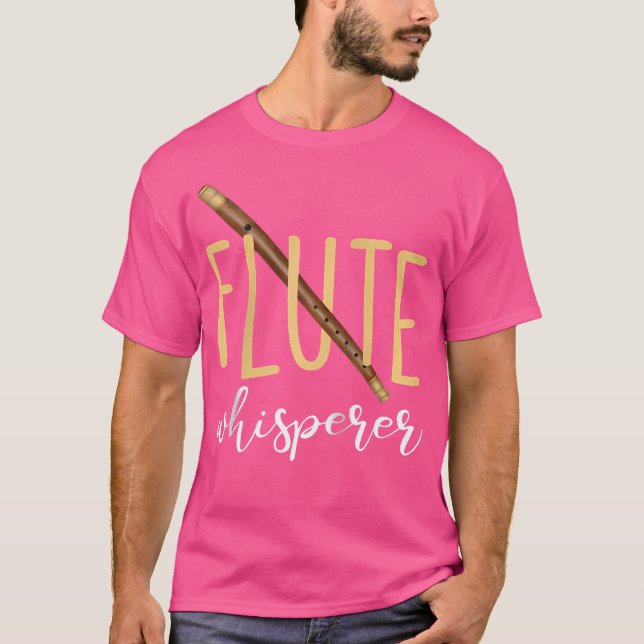 Flutuação Camisa Engraçada Flute Whisperer Instrum (Frente)
