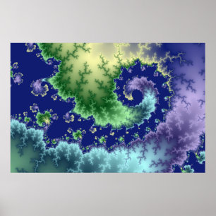 Flutuação para Fora - Poster Fractal