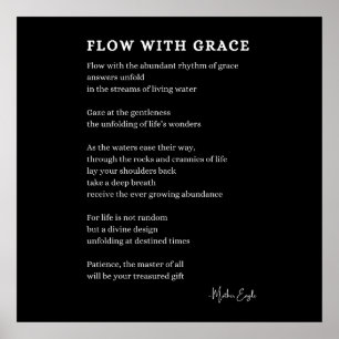 Fluxo com a poesia de Grace Faith, poster de arte 
