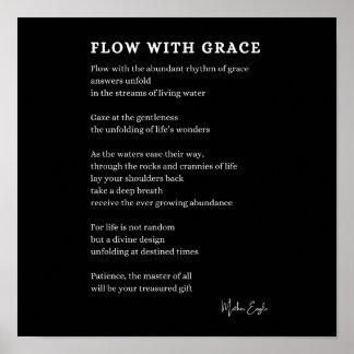Fluxo com a poesia de Grace Faith, poster de arte 