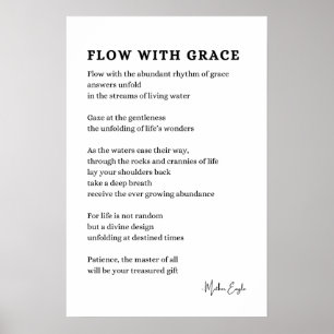 Fluxo com a poesia de Grace Faith, poster de arte 