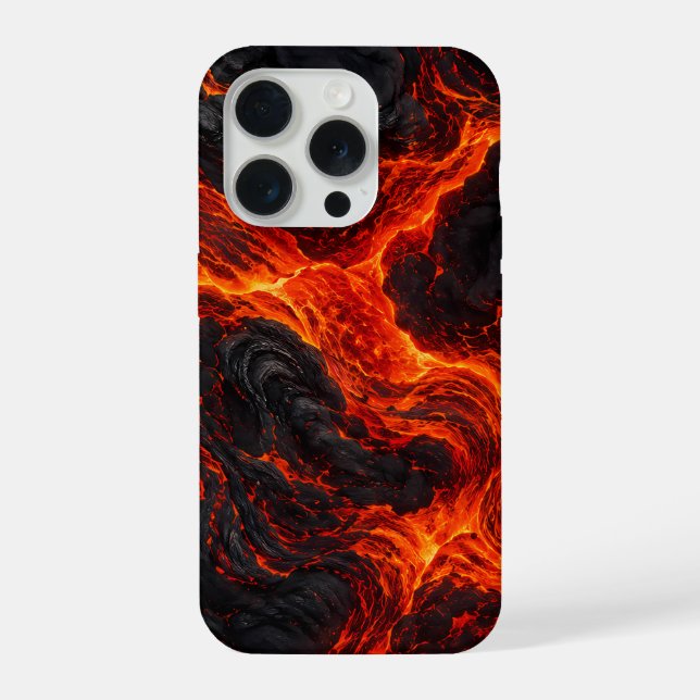 Fluxo de Lava Derretida | Textura de Fogo Vulcânic (Verso)