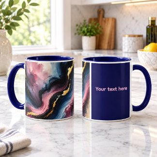 Fluxo Etéreo – Caneca Personalizada de Arte Abstra