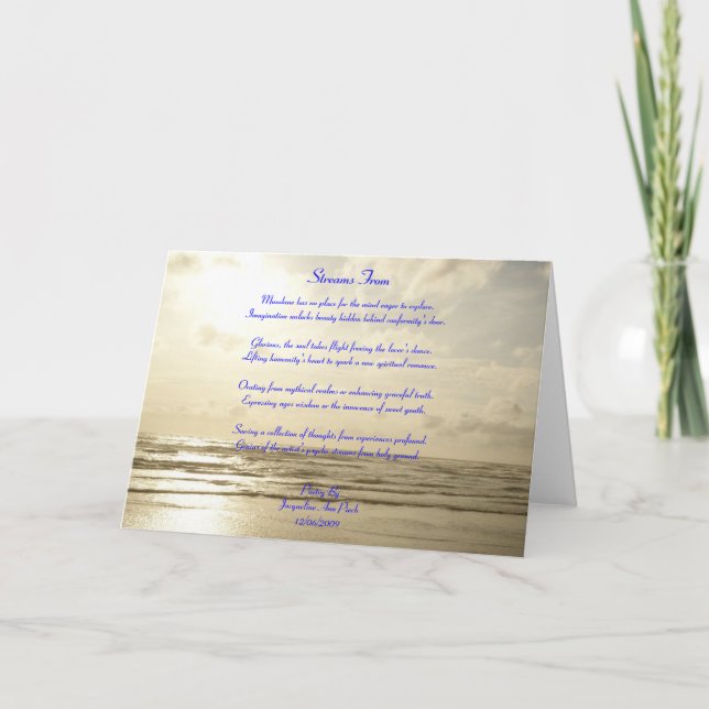 Fluxos do Cartão de Saudação Poesia (Frente)