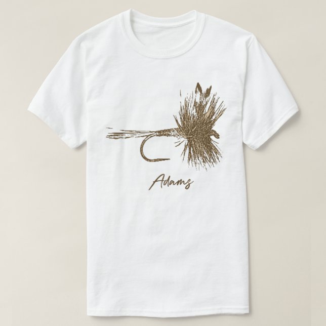 Fly Fishing Lure Adams Vintage T-Shirt (Frente do Design)