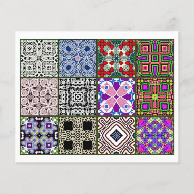 Flyer 12 Azulejos De Saco De Chá Diferentes - Dobragem D (Frente)