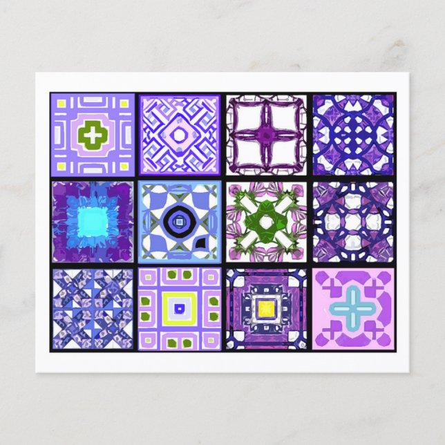 Flyer 12 Diferentes Azulejos de Saquinhos de Chá - Dobra (Frente)
