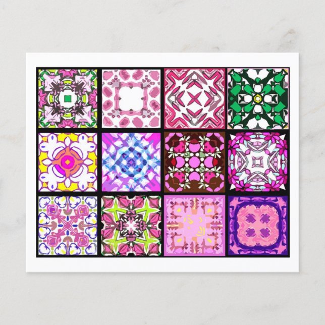 Flyer 12 Diferentes Azulejos de Saquinhos de Chá - Dobra (Frente)