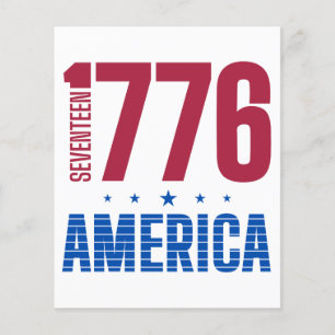 Flyer 1776 América 250 anos liberdade histórica