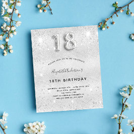 Flyer 18.º aniversário do convite para o orçamento da ci