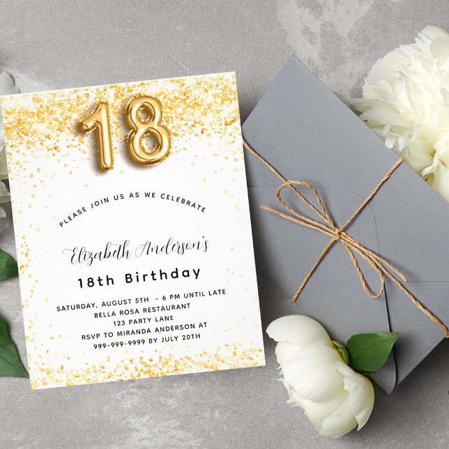 Flyer 18.º aniversário do convite para o orçamento da gl (Criador carregado)