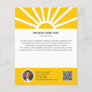 Flyer 1   Foto personalizada QR Moderno Sunrise Amarelo