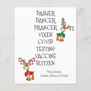 Flyer 2021 Covid Christmas Reindeer Names Budget