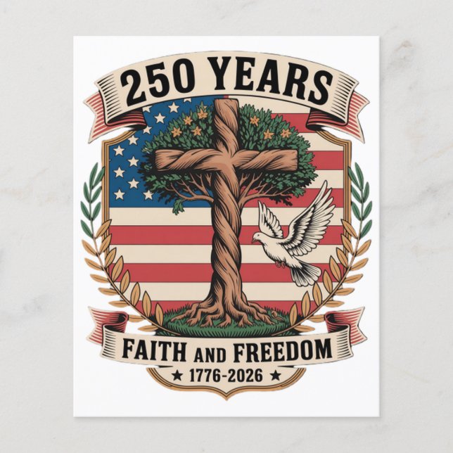 Flyer 250 Anos Fé e Liberdade (Frente)