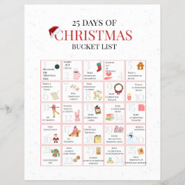 Flyer 25 Days of Christmas Bucket List Art