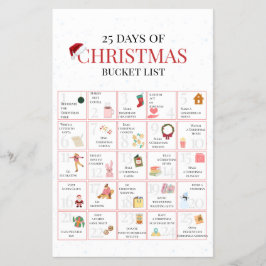Flyer 25 Days of Christmas Bucket List Art