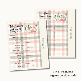 Flyer 25 x 2 Saúde para Bebê Sage Peach Gingham GAMES