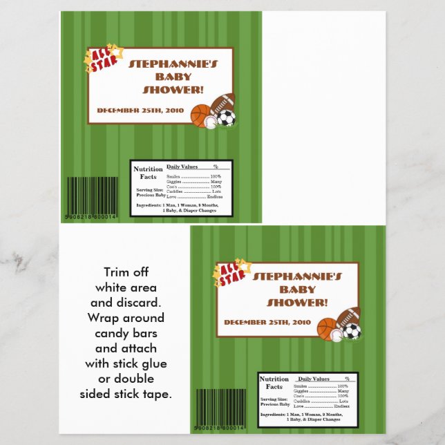 Flyer 2 Bar grande Wrapper All-Star de Hershey (Frente)