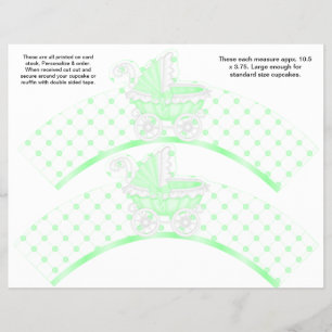 Flyer 2 Carruagem verde Bebê personaliza os invólucros d