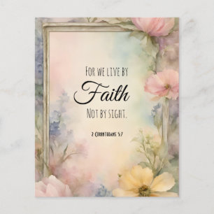 Flyer 2 Corinthians 5:7 Bíblias Cristã Verdadeira Arte