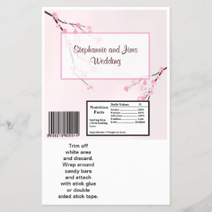 Flyer 2 Flor de cereja rosa com grande Bar de Hershey